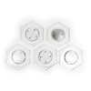 Шайба для аэрохоккея LED "Atomic Top Shelf" (прозрачная, шестигранная, красный светодиод) D74 mm